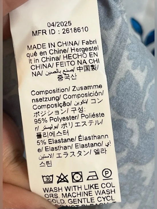 Women’s Blue and White Floral Print Loose Shirt Plus Size Top! Size 2XL. - Picture 4 of 10